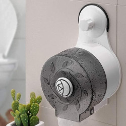 WATERPROOF Tissue Roll Paper Holder with Super Suction Cup Paper Dispenser