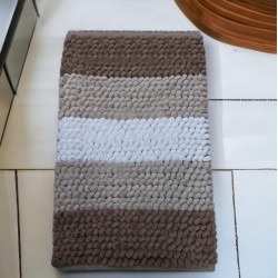 1pcs Flannel Memory Foam Bathroom Mat Rug set, Ultra Soft Comfortable Bathroom Floor Carpet Rugs Water Absorption Machine Washable Bath Rug for Shower, Tub, Apartment (Color :Brown)