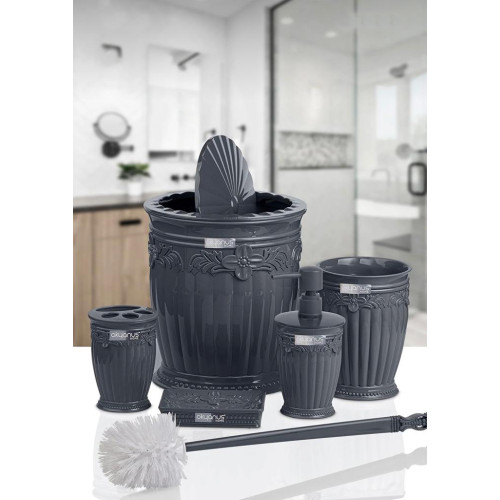 Sultan 5 Pcs Bathroom Set - Anthracite