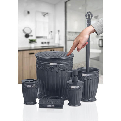 Sultan 5 Pcs Bathroom Set - Anthracite