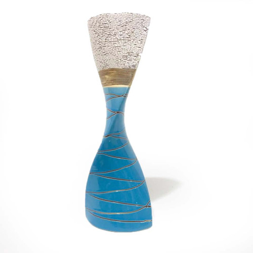 blue  Ceramic Vase  , Stoneware Ceramic Vase , Stoneware