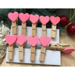 STOBOK 10pcs Wood Clothespin Funny DIY Picture Clips Decorative Photo Picture Clamps Clips with Rope for Photo Display Wall Decor