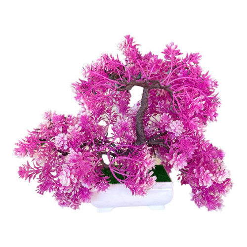 Mini Artificial Bonsai Tree Plants with Plastic Cement Pots for Home Office Décor Mini Artificial Bonsai Tree Plants with Plastic Cement Pots for Home Office Décor