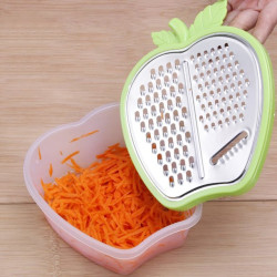 3 in 1 Cheese Grater for Kitchen with Storage Container 3 Blade Non-Stick Coating Shredder Fruit Vegetable Grater Slicer Peeler Box for Kitchen