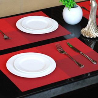 Set Of 4pcs Mats Place Mats Tablemates Dining Tablemates Washable Heat-Resistant for Dining Table 30cm*45 cm Dining Table Kitchen Placemats(4)