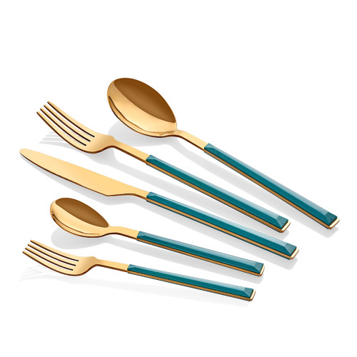 Neva Menthol Gold 30 Piece Fork Spoon Knife Set