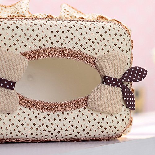 Cute Home Car Tissue Case Box Container Towel Napkin Papers 18*12*10cm Holder BOX Case Pouch Pastoral style Tissue Box, blue, beige, pink