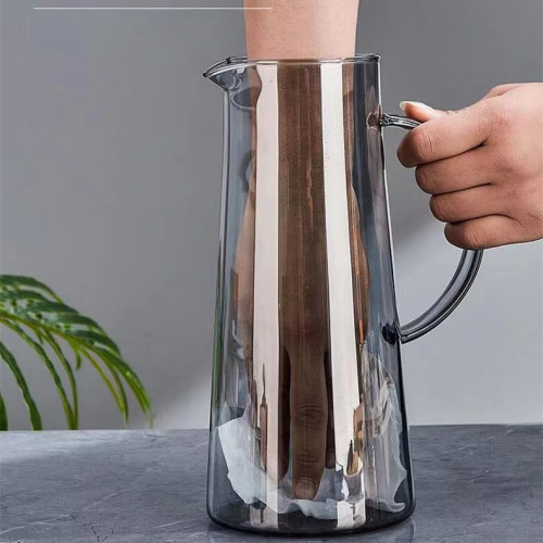 7-Piece Glass Pitcher Set – Water Jug with Lid & 6 Cups for Hot/Cold Beverages