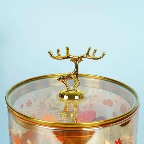 Glass Beverage Dispenser with Spigot – 3.6L Beverage Jar with Lid & Wooden Stand