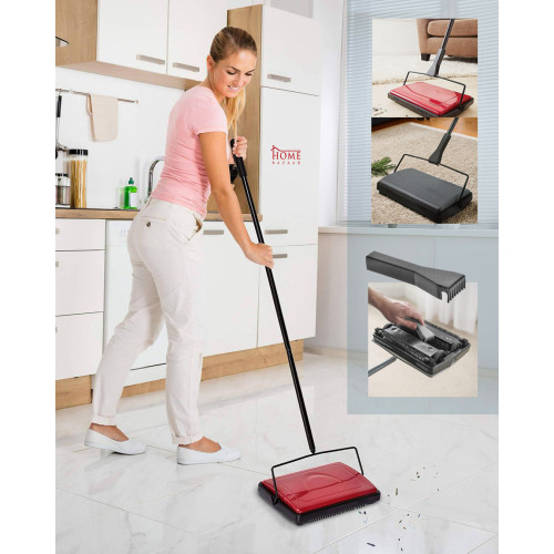 Carpet Floor Sweeper Manual with Horsehair, Non Electric Quite Rug Roller Brush Push for Cleaning Pet Hair, Loose Debris, Carpet Floor Sweeper Manual with Horsehair, Non Electric Quite Rug Roller Brush Push for Cleaning Pet Hair, Loose Debris,