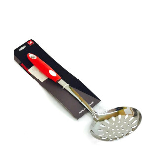 One-Piece Stainless Steel Skimmer/Slotted Spoon/Strainer Ladle with ABS Plastic Heat Resistant Handle
