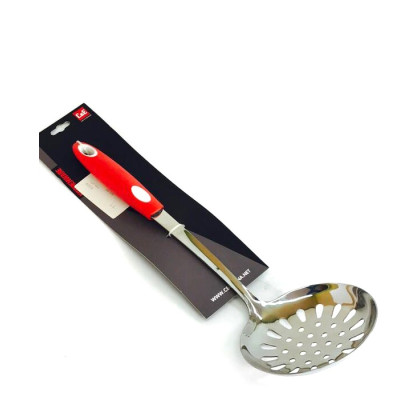 One-Piece Stainless Steel Skimmer/Slotted Spoon/Strainer Ladle with ABS Plastic Heat Resistant Handle