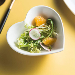 Heart Shaped Deep plastic Salad Plates, 7 inch Cute Heart Bowls for Serving Dessert/Fruit, 1Pcs