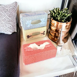 Cute Home Car Tissue Case Box Container Towel Napkin Papers 18*12*10cm Holder BOX Case Pouch Pastoral style Tissue Box, blue, beige, pink