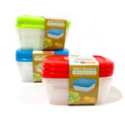 4 pack 64oz Food Container Set, fresh keeping box (blue, green)