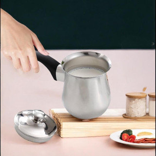 Stainless Steel Turkish Coffee Pot Warmer with Lid 720ml