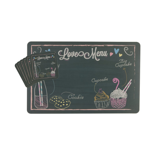 Tantitoni 12 Piece Love Menu Placemat Set