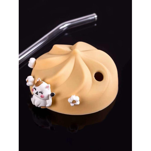 550ml Glass Sippy Cup High Temperature Resistance Milk Drinkware Coffee Mug Kawaii Summer Kids Juice Water Bottle with straw