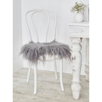 Fluffy Shaggy Faux Fur Sheepskin Rug Soft Non-Slip Faux Fleece Fluffy Seat Cushion Luxury Plush Faux Suede Suede Sheepskin Seat Cushion for Car Office Chair Floor Sofa Living Room (Gray, 45*45)