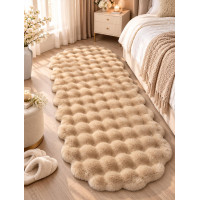 A Plush Beige Bedroom Carpet A Soft and Comfortable Area Rugs A Faux Rabbit Runner Carpet Suitable for Living Room