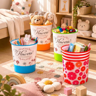 Plastic Floral Or Room Bucke