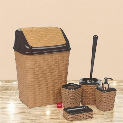 Light Brown Bathroom Set - 5 Pieces
