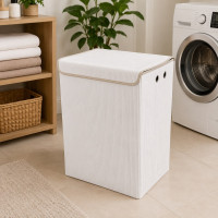 Off White Portable Clothes Storage Basket