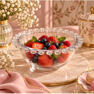 flower 2-PIECE GLASS BOWL 14CM
