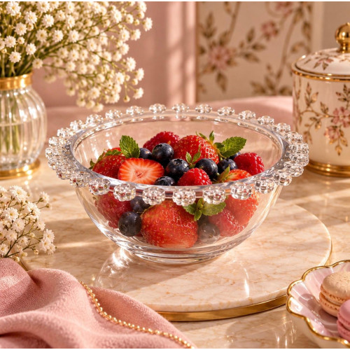 flower 2-PIECE GLASS BOWL 14CM