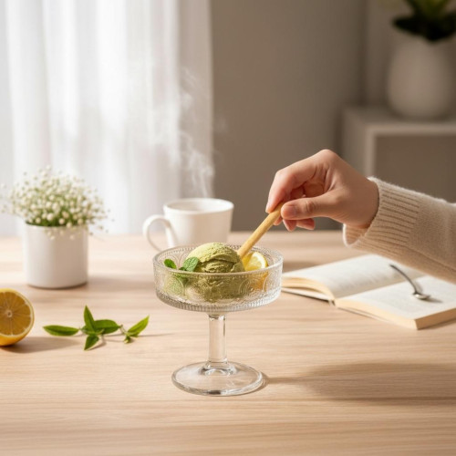 6pcs Glass Cup Sunflower Design | Cheerful and vintage Drinkware