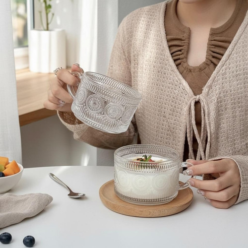 2 Pcs Sunflower Cups - Beautiful Floral Design Cups