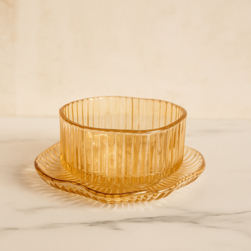 High Quality Glassware Set – 6 Bowls & 6 Saucers