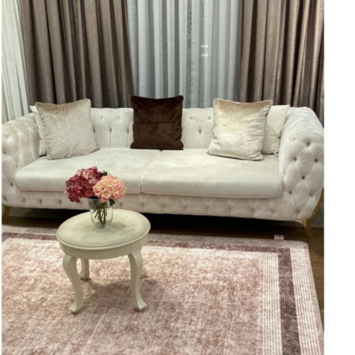 Brillant Beige Latex Leather Base Carpet 180*120