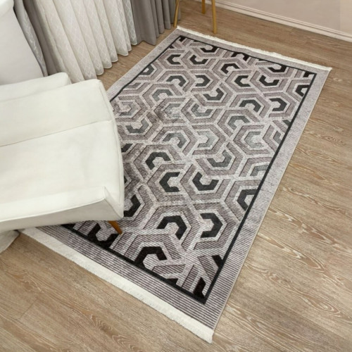 Brillant Beige and Brown Latex Leather Base Carpet 180*120