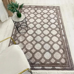 Brillant Brown Latex Leather Base Carpet 300*180