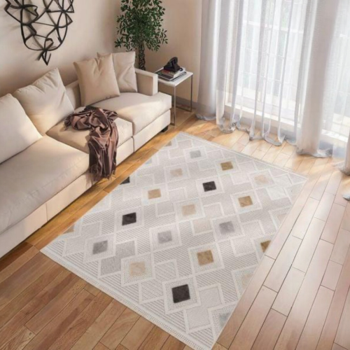 Brillant Beige Latex Leather Base Carpet 300*180