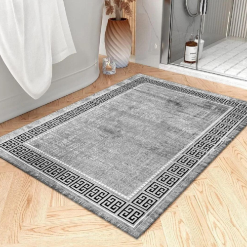 Brillant Gray and Black Latex Leather Base Carpet 180*120