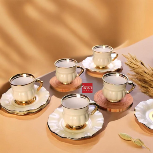 Beige Coffee Set - Elegant and Stylish Coffee Cups and Saucers Beige Coffee Set - Elegant and Stylish Coffee Cups and Saucers