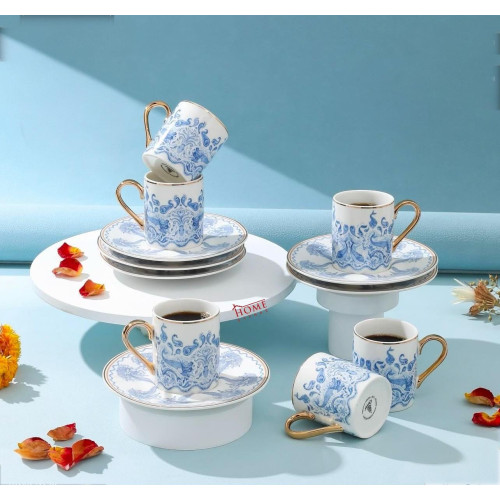 Blue and White Coffee Set| Elegant and Timeless Serving Collection Blue and White Coffee Set| Elegant and Timeless Serving Collection