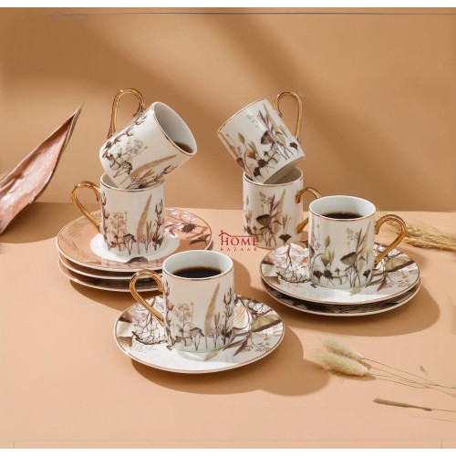 Beige and Brown Coffee Set | Elegant and Timeless Serving Collection