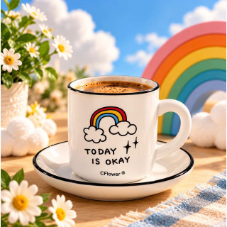 Stylish Coffee Cup and Saucer
