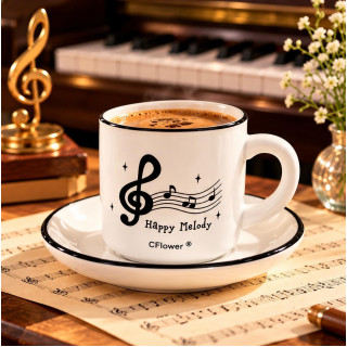 Stylish Coffee Cup and Saucer