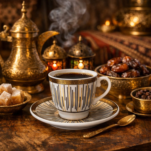 Elegant Coffee Serving Cups Set Of 12 Pieces