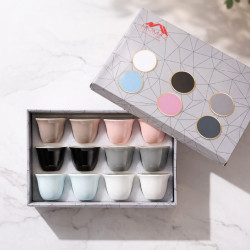 Colorful Arabic Coffee Cup Set – 12 Pieces