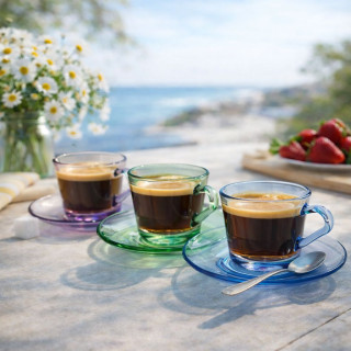 Colorful Coffee Cups Set of 6 | Everyday Coffee Cups