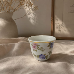 Floral Arabic Coffee Cups Set – 12 Pieces