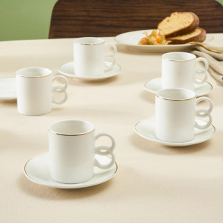 New Bone 100 cc 6-cup Set Gilded
