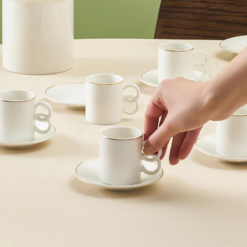 New Bone 100 cc 6-cup Set Gilded