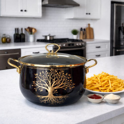 Black & Gold Frying Pot – 26 cm