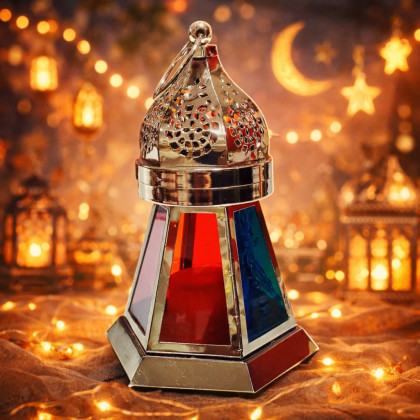 Small Vintage Silver Decorative Lantern